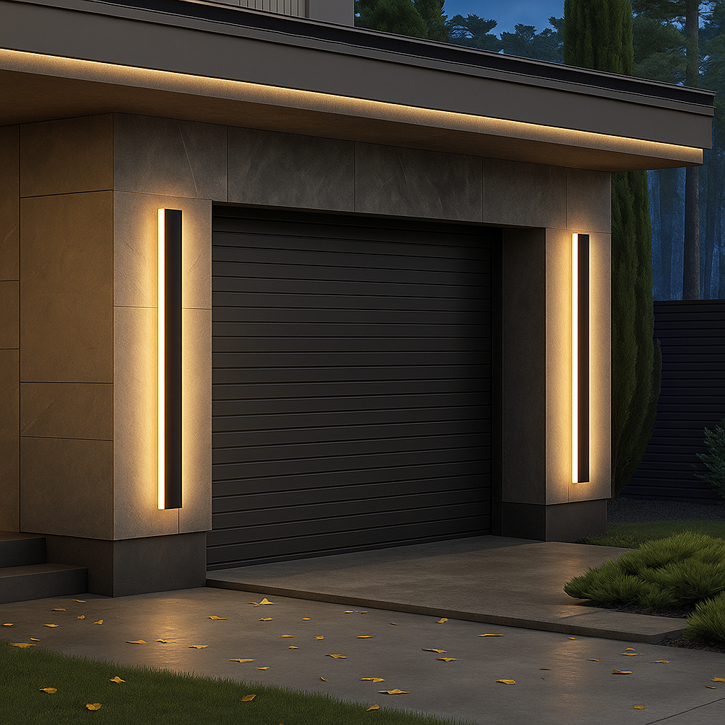 Luminária de parede LED Externa em Alumínio Escovado com Design Moderno e Linhas Minimalistas para Ambientes Sofisticados.