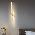 Luminária de parede LED SlimBeam – Iluminação Direcionada com Design Contemporâneo e Acabamento Minimalista. Dourado Esquerda