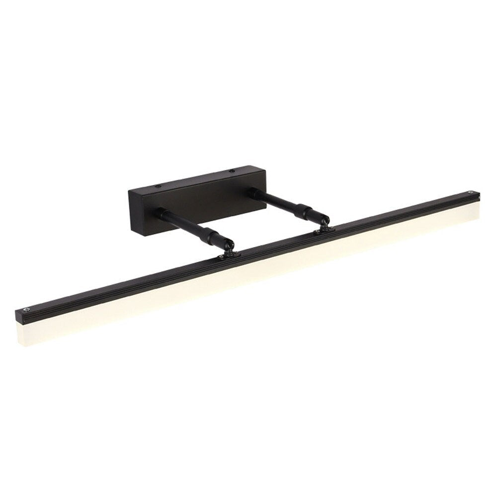 Luminária de parede LED à prova d'água com design contemporâneo para espelho de banheiro, proporcionando uma iluminação suave e sofisticada. Preto