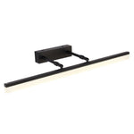 Luminária de parede LED à prova d'água com design contemporâneo para espelho de banheiro, proporcionando uma iluminação suave e sofisticada. Preto