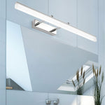 Luminária de parede LED à prova d'água com design contemporâneo para espelho de banheiro, proporcionando uma iluminação suave e sofisticada.