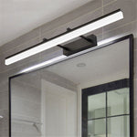 Luminária de parede LED à prova d'água com design contemporâneo para espelho de banheiro, proporcionando uma iluminação suave e sofisticada.