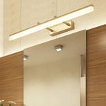 Luminária de parede LED à prova d'água com design contemporâneo para espelho de banheiro, proporcionando uma iluminação suave e sofisticada.