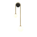 Luminária de parede arqueada em metal polido, ideal para iluminar com sofisticação e estilo ambientes contemporâneos.