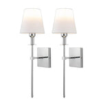 Luminária de parede clássica em estilo vintage com design sofisticado e fio delicado para ambientes elegantes (Pacote com 2). 2x Prata