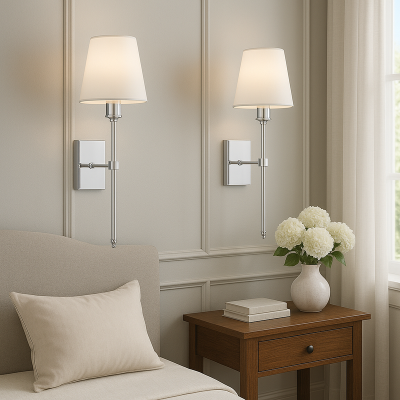 Luminária de parede clássica em estilo vintage com design sofisticado e fio delicado para ambientes elegantes (Pacote com 2).