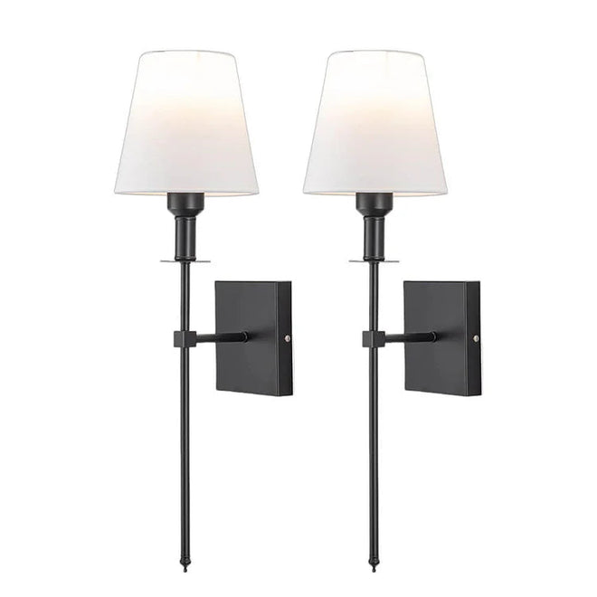 Luminária de parede clássica em estilo vintage com design sofisticado e fio delicado para ambientes elegantes (Pacote com 2).