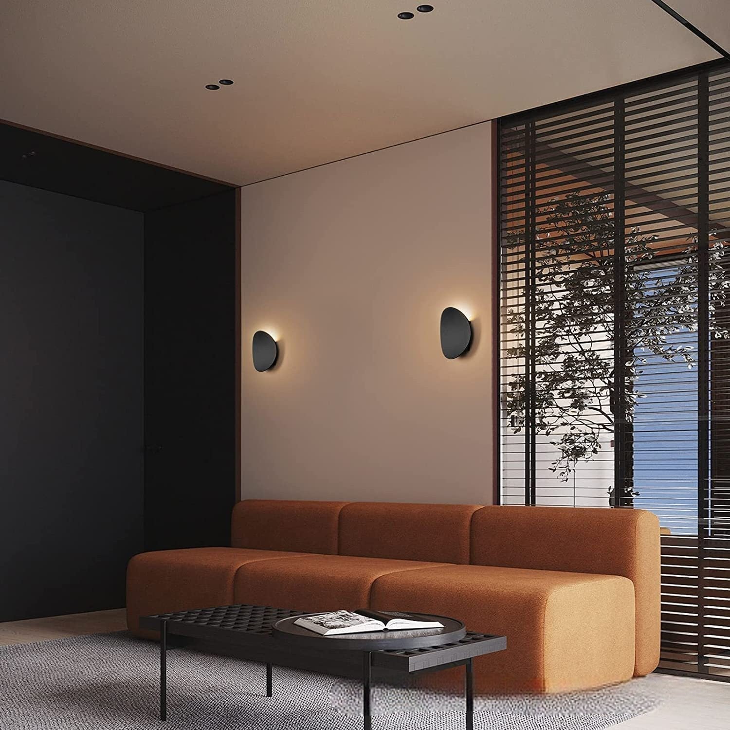 Luminária de parede contemporânea com iluminação suave e difusa, ideal para realçar espaços sofisticados (pacote com 4).