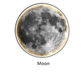 Luminária de parede em LED com design inspirado na lua, proporcionando uma iluminação suave e etérea.