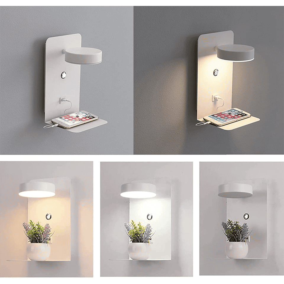 Luminária de parede em cerâmica iluminada com LED suave e design contemporâneo, trazendo charme e alegria ao seu espaço.