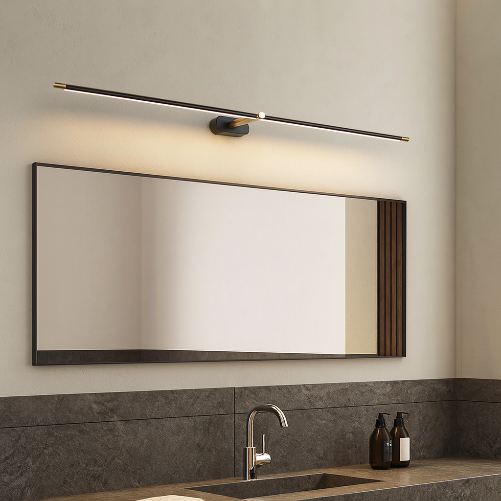 Luminária de parede em cristal facetado com iluminação suave e sofisticada para banheiros, perfeita para above-mirror ambiance.