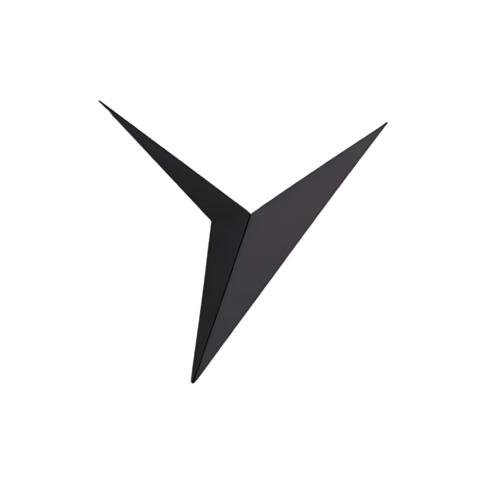 Luminária de parede em formato triangular