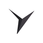 Luminária de parede em formato triangular