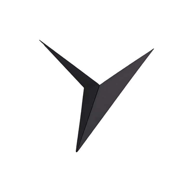 Luminária de parede em formato triangular