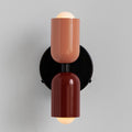 Luminária de parede em vidro duplo, com iluminação suave e design contemporâneo que transforma ambientes. Rosa+Vermelho Com fio D12*H23CM
