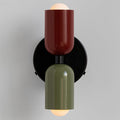 Luminária de parede em vidro duplo, com iluminação suave e design contemporâneo que transforma ambientes. Vermelho+Verde Com fio D12*H23CM