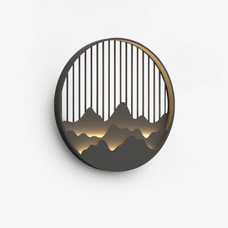Luminária de parede escultural em aço com iluminação LED suave para exteriors contemporâneos. 60 x 4 cm