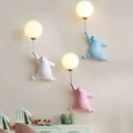 Luminária de parede infantil em formato lúdico com luz suave e design encantador de desenhos animados. Urso branco à esquerda Branco quente