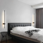 Luminária de parede linear com iluminação suave e design moderno e sofisticado, ideal para adicionar um toque de elegância atemporal à sua decoração. Preto 100cm