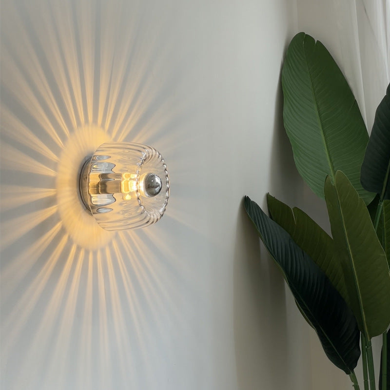 Luminária de parede luxuosa Bauhaus em conjunto contemporâneo (2 peças) com iluminação difusa e design minimalista para lares sofisticados.