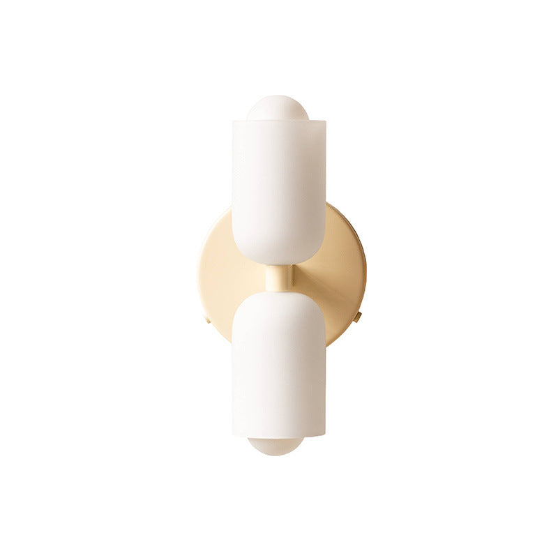 Luminária de parede nórdica de iluminação direcional, com design escandinavo sofisticado e acabamento refinado. Bege