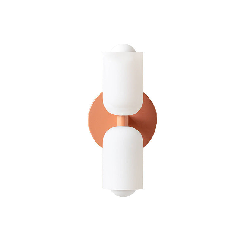 Luminária de parede nórdica de iluminação direcional, com design escandinavo sofisticado e acabamento refinado. Rosa