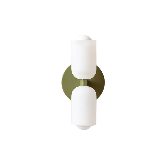 Luminária de parede nórdica de iluminação direcional, com design escandinavo sofisticado e acabamento refinado. Verde