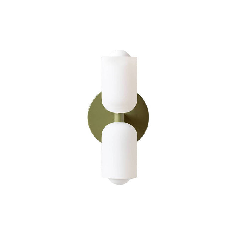 Luminária de parede nórdica de iluminação direcional, com design escandinavo sofisticado e acabamento refinado. Verde