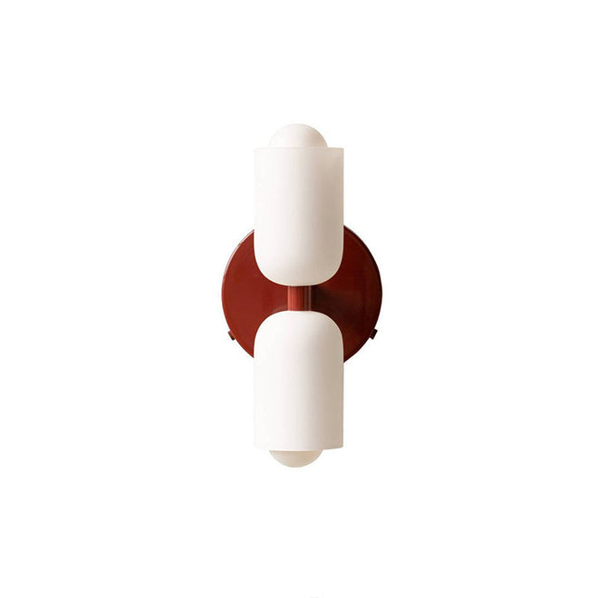 Luminária de parede nórdica de iluminação direcional, com design escandinavo sofisticado e acabamento refinado. Vermelho