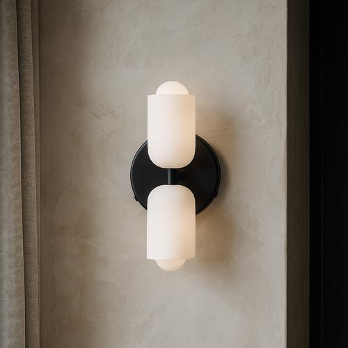 Luminária de parede nórdica de iluminação direcional, com design escandinavo sofisticado e acabamento refinado.