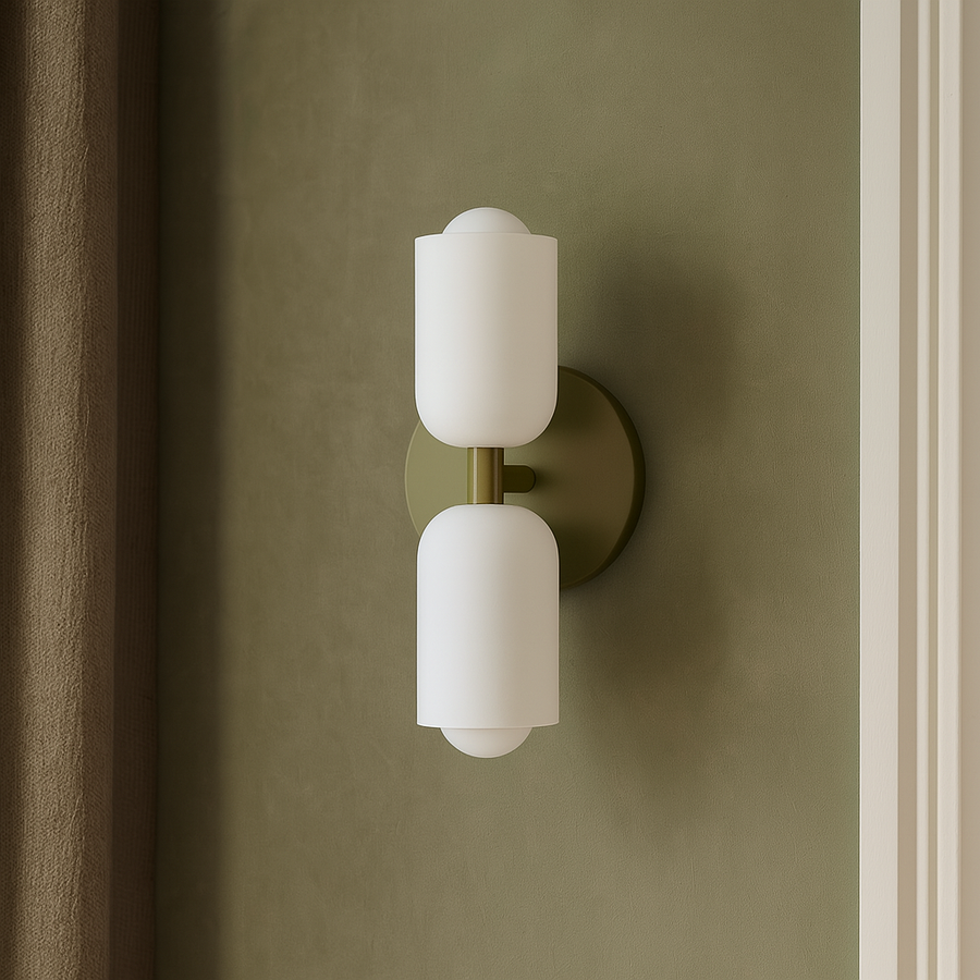Luminária de parede nórdica de iluminação direcional, com design escandinavo sofisticado e acabamento refinado.