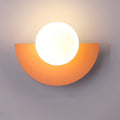 Luminária de parede nórdica minimalista com iluminação suave e design semicircular sofisticado. Rosa 25cm x 15cm