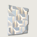 Luminária de parede tridimensional com iluminação suave e design contemporâneo para criar ambientes deslumbrantes. Comprimento 15 x Altura 45cm x Largura 9cm