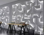Luminária de parede tridimensional com iluminação suave e design contemporâneo para criar ambientes deslumbrantes.