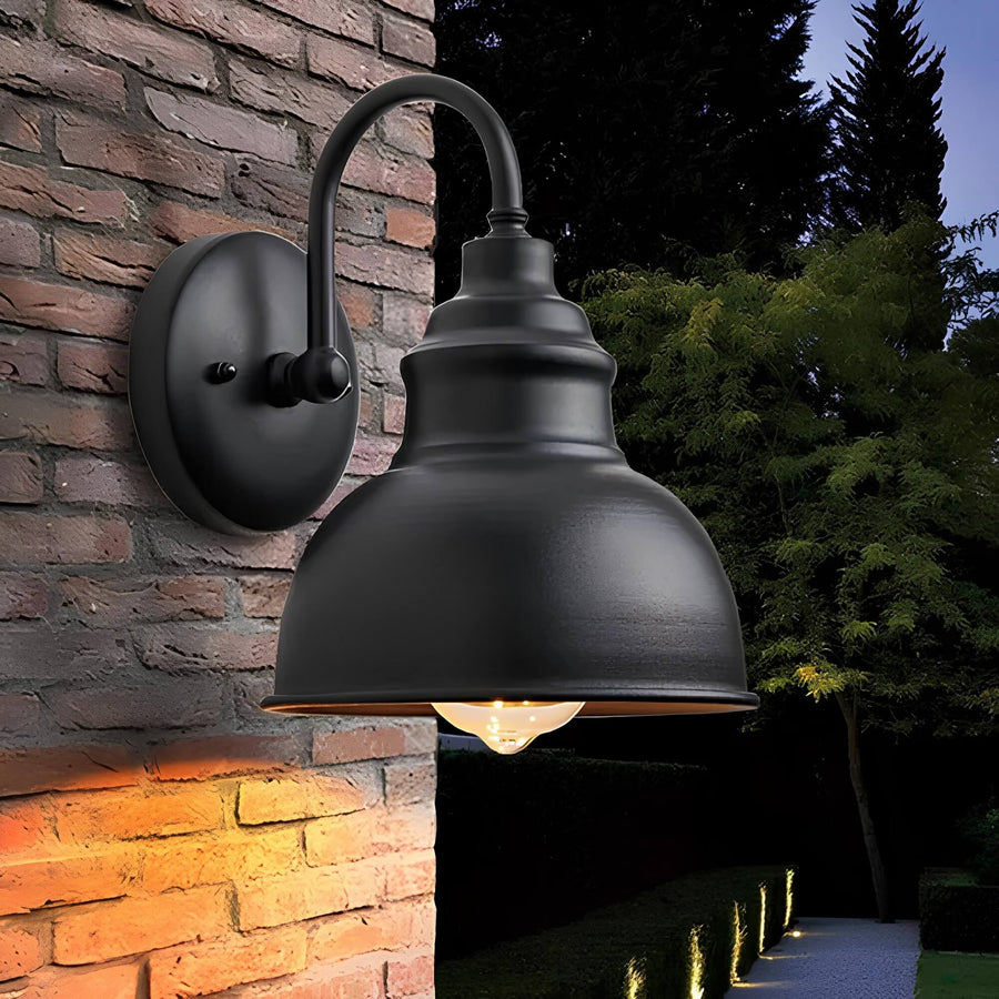 Luminária de parede vintage sofisticada | Iluminação exterior elegante e resistente à ferrugem para embelezar pátios e jardins.