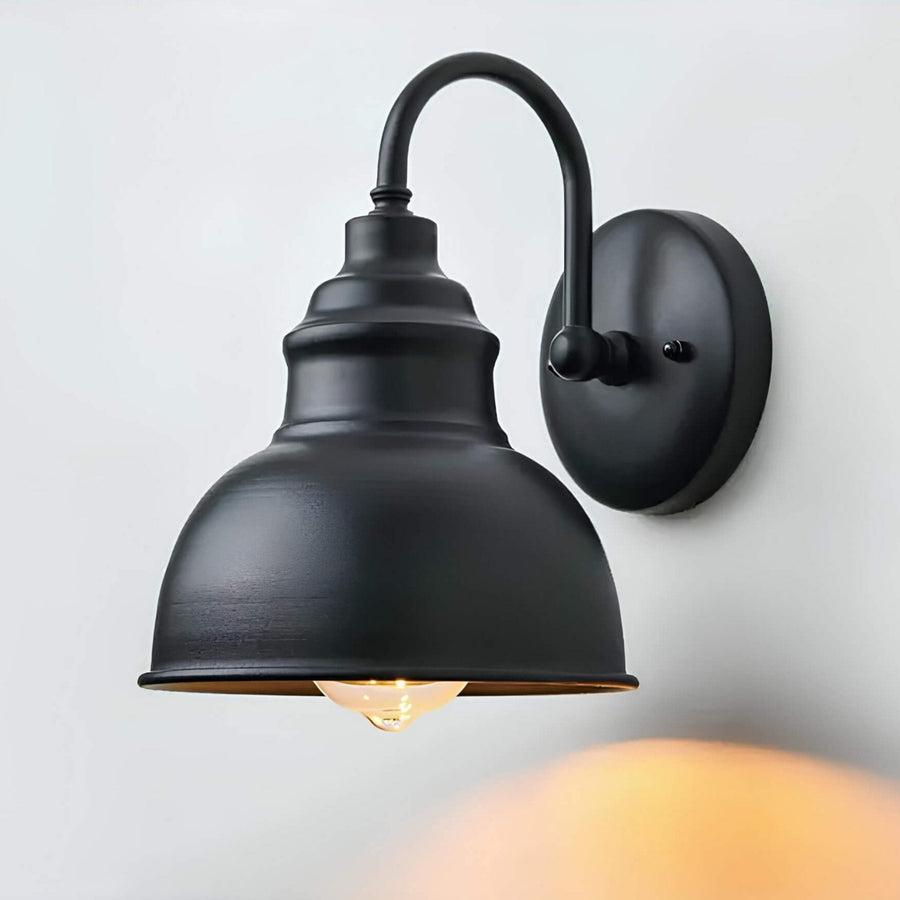 Luminária de parede vintage sofisticada | Iluminação exterior elegante e resistente à ferrugem para embelezar pátios e jardins.