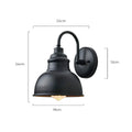 Luminária de parede vintage sofisticada | Iluminação exterior elegante e resistente à ferrugem para embelezar pátios e jardins.