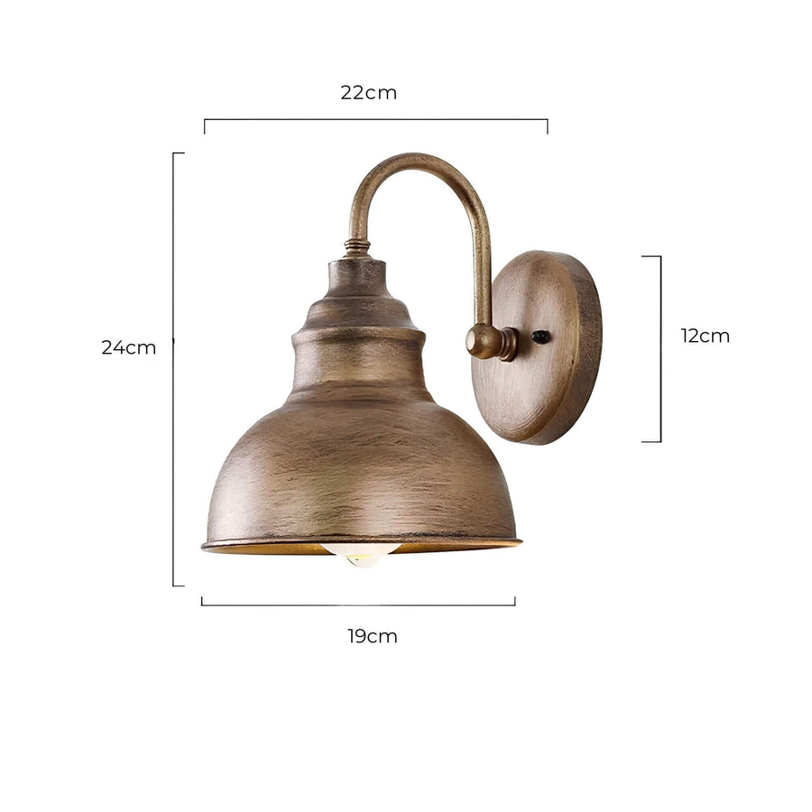 Luminária de parede vintage sofisticada | Iluminação exterior elegante e resistente à ferrugem para embelezar pátios e jardins.