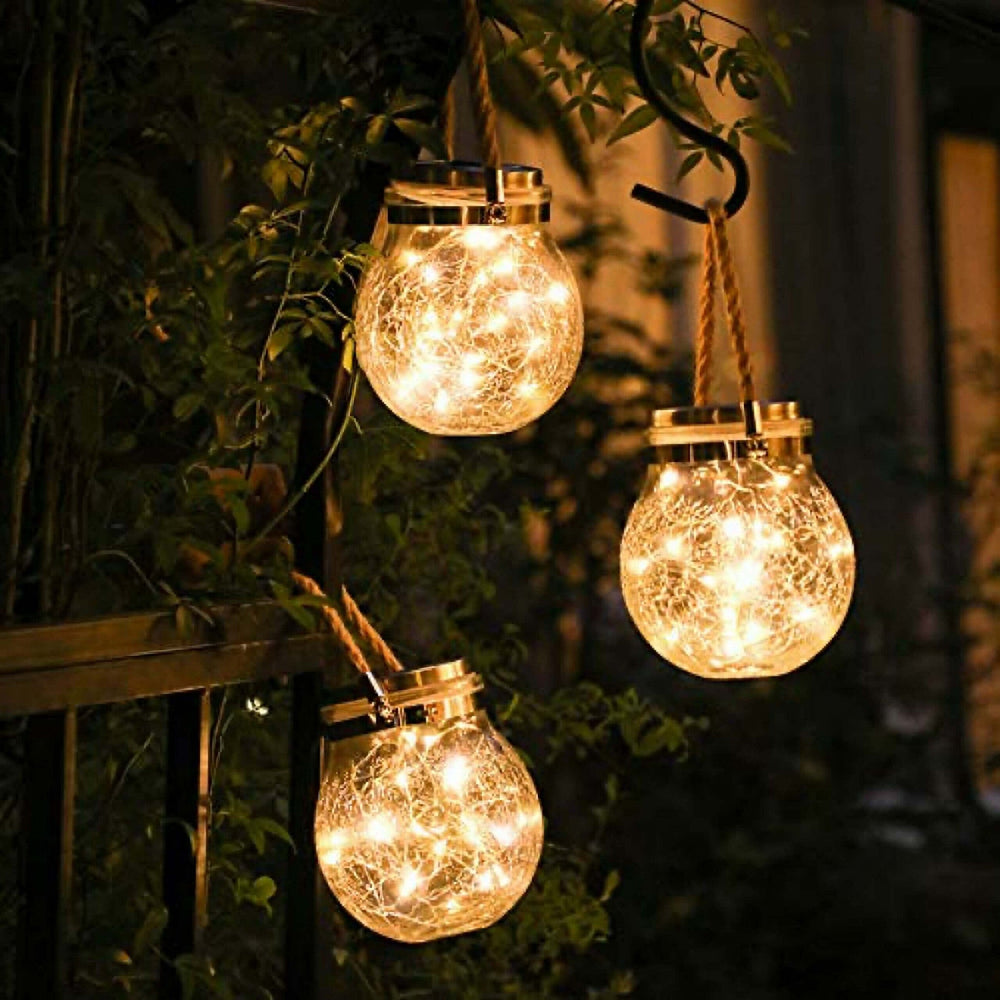 Luminária externa (1+2 GRÁTIS) Lâmpada solar de vidro