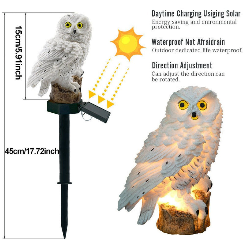 Luminária externa Coruja Solar (Conjunto com 2)