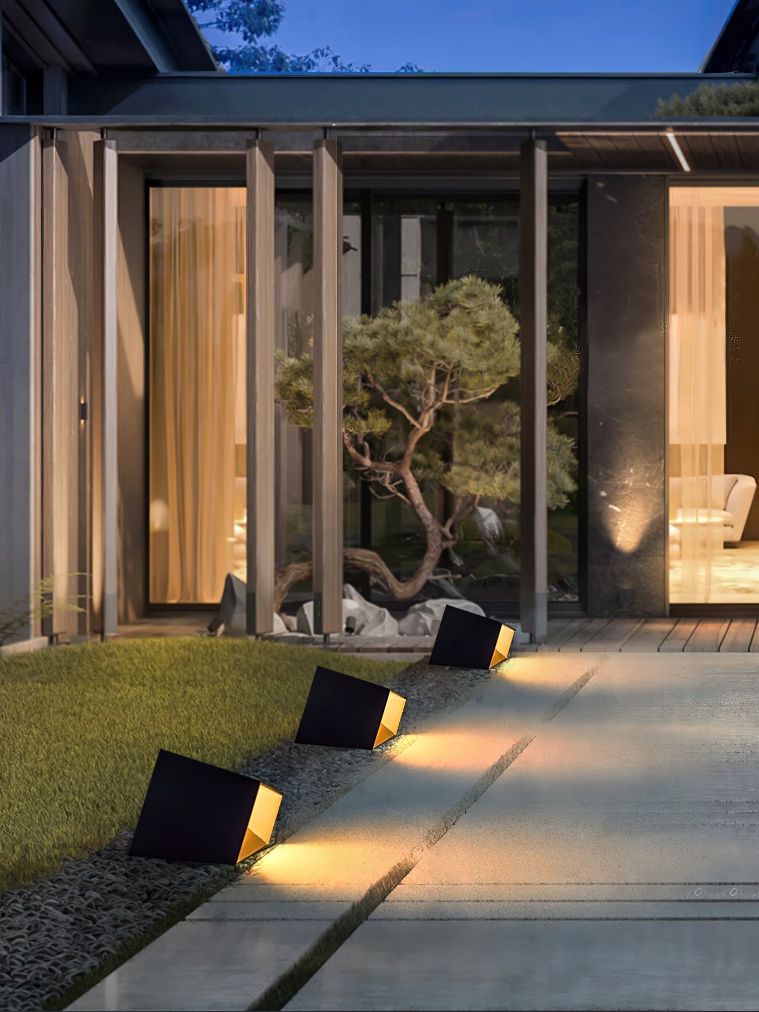 Luminária externa Cubo de Jardim solar