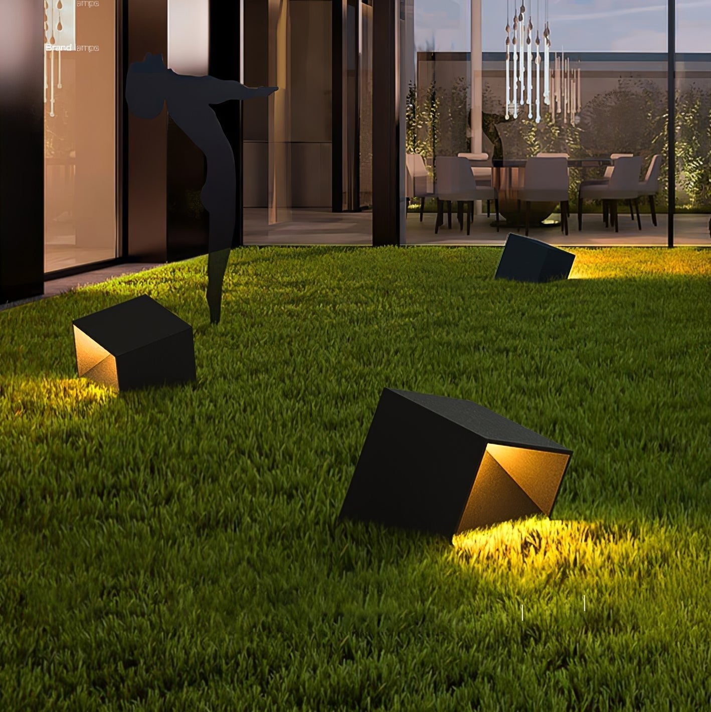 Luminária externa Cubo de Jardim solar