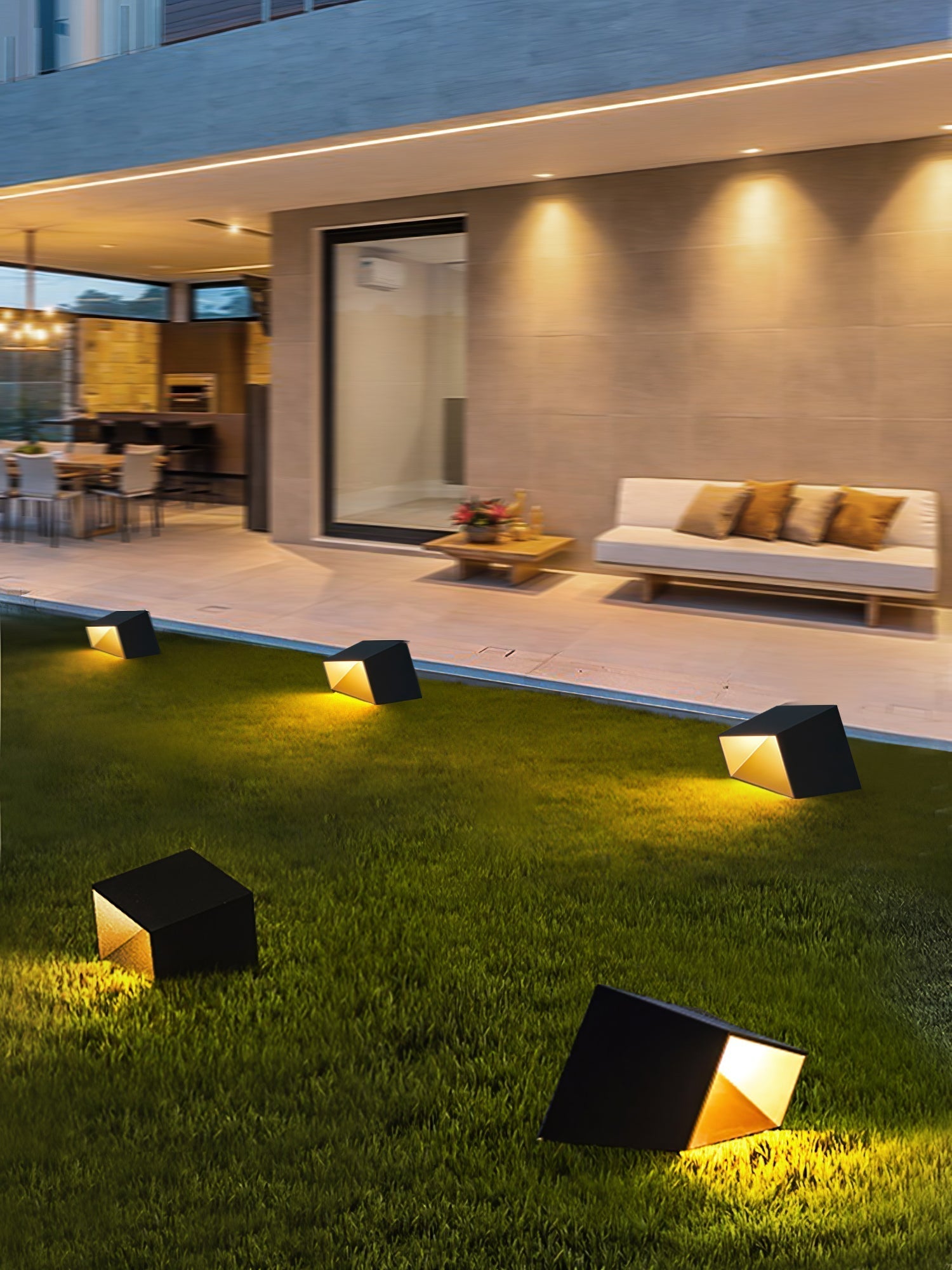 Luminária externa Cubo de Jardim solar