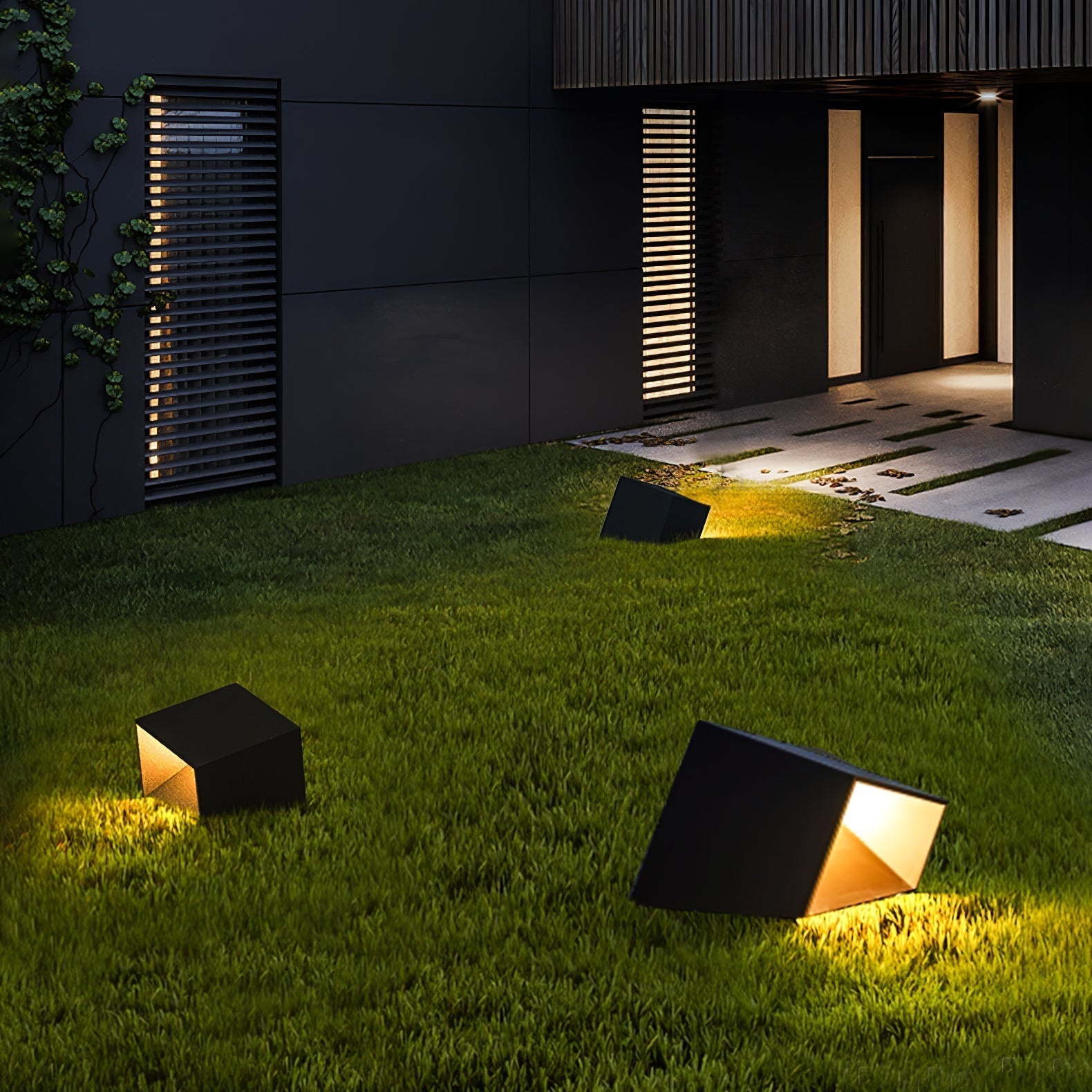 Luminária externa Cubo de Jardim solar