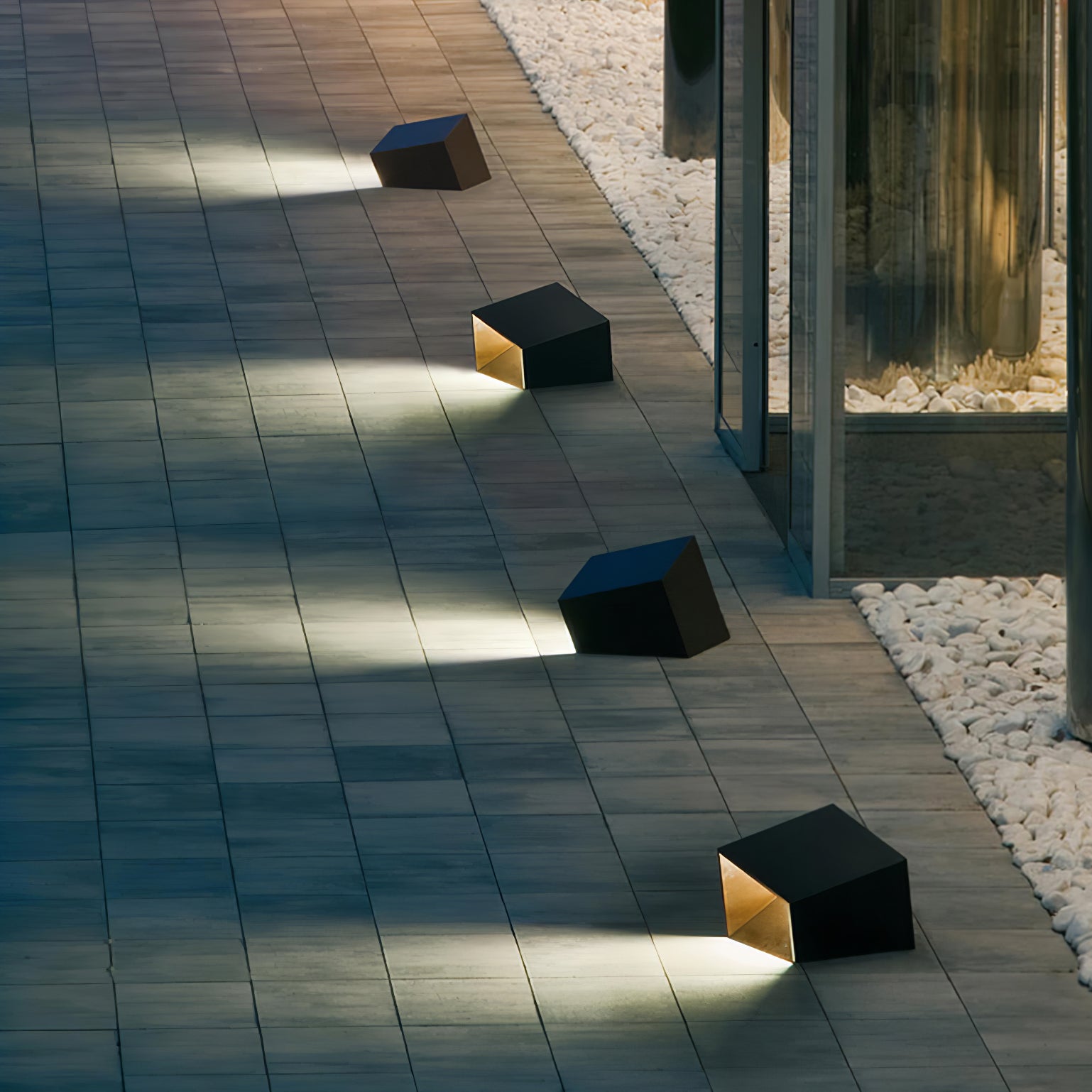 Luminária externa Cubo de Jardim solar