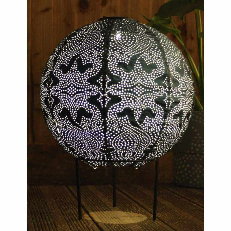 Luminária externa Globo Solar Estilizada