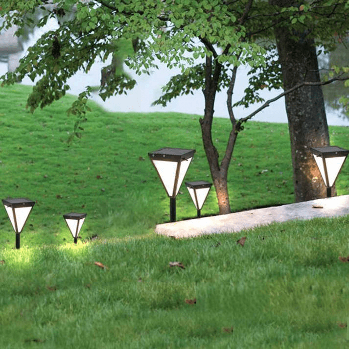 Luminária externa LED Contemporânea Orr Design em Metal e Acrílico Preto