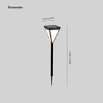Luminária externa LED Contemporânea Orr Design em Metal e Acrílico Preto