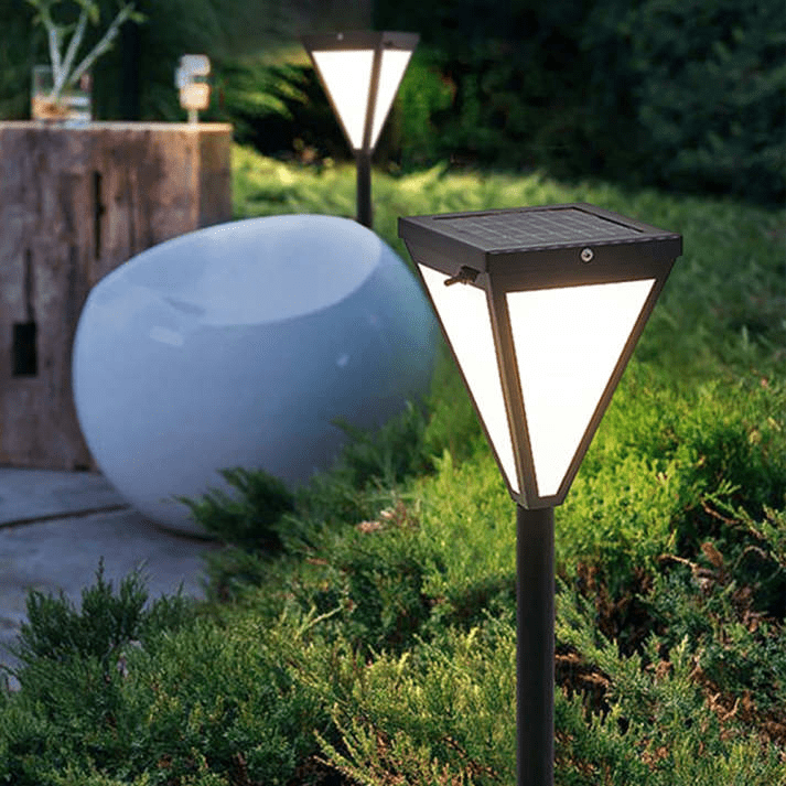 Luminária externa LED Contemporânea Orr Design em Metal e Acrílico Preto