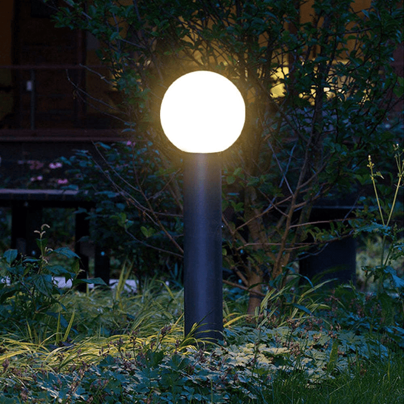 Luminária externa LED Moderna com Design Metálico Preto em Forma de Pena